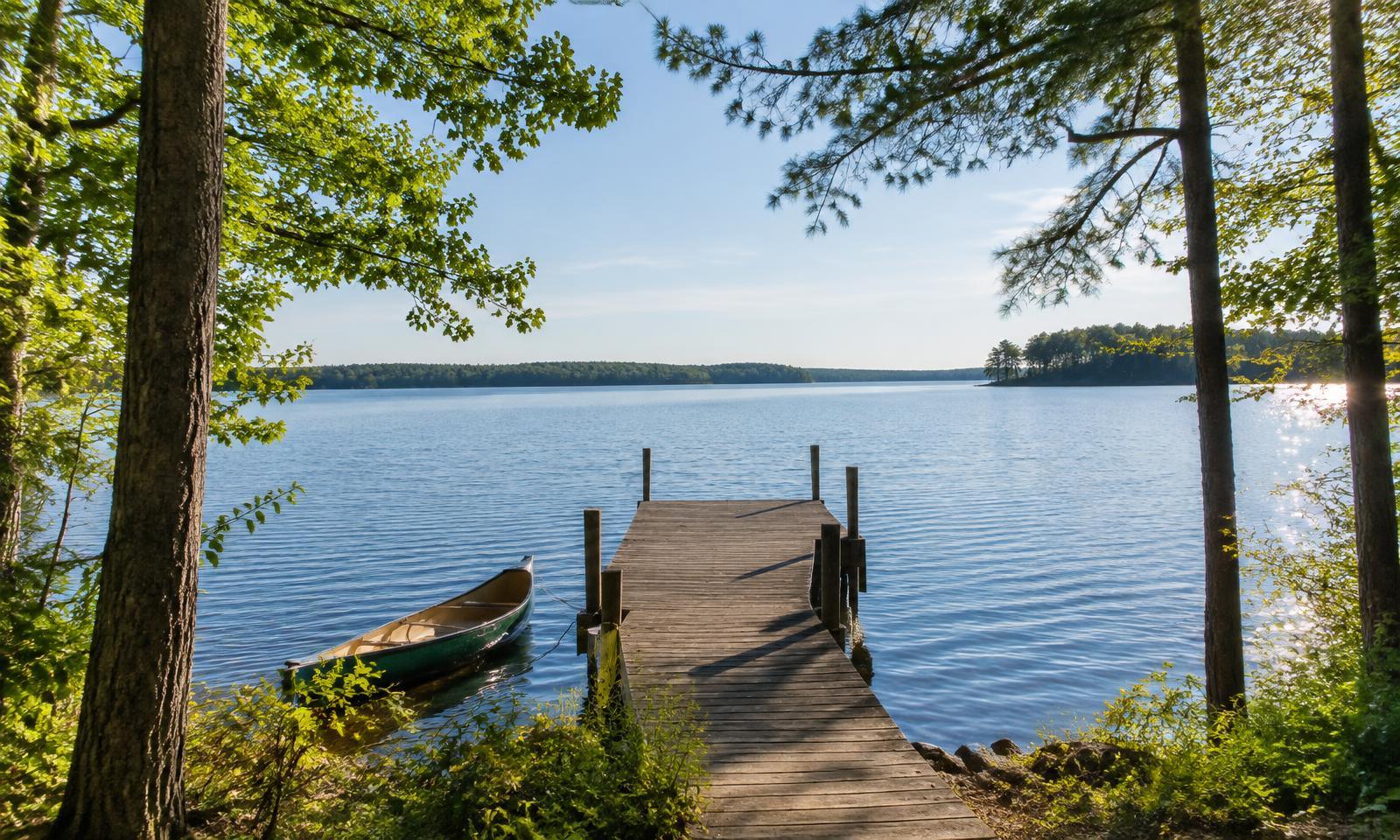 Illustrative lakefront dock in North Carolina